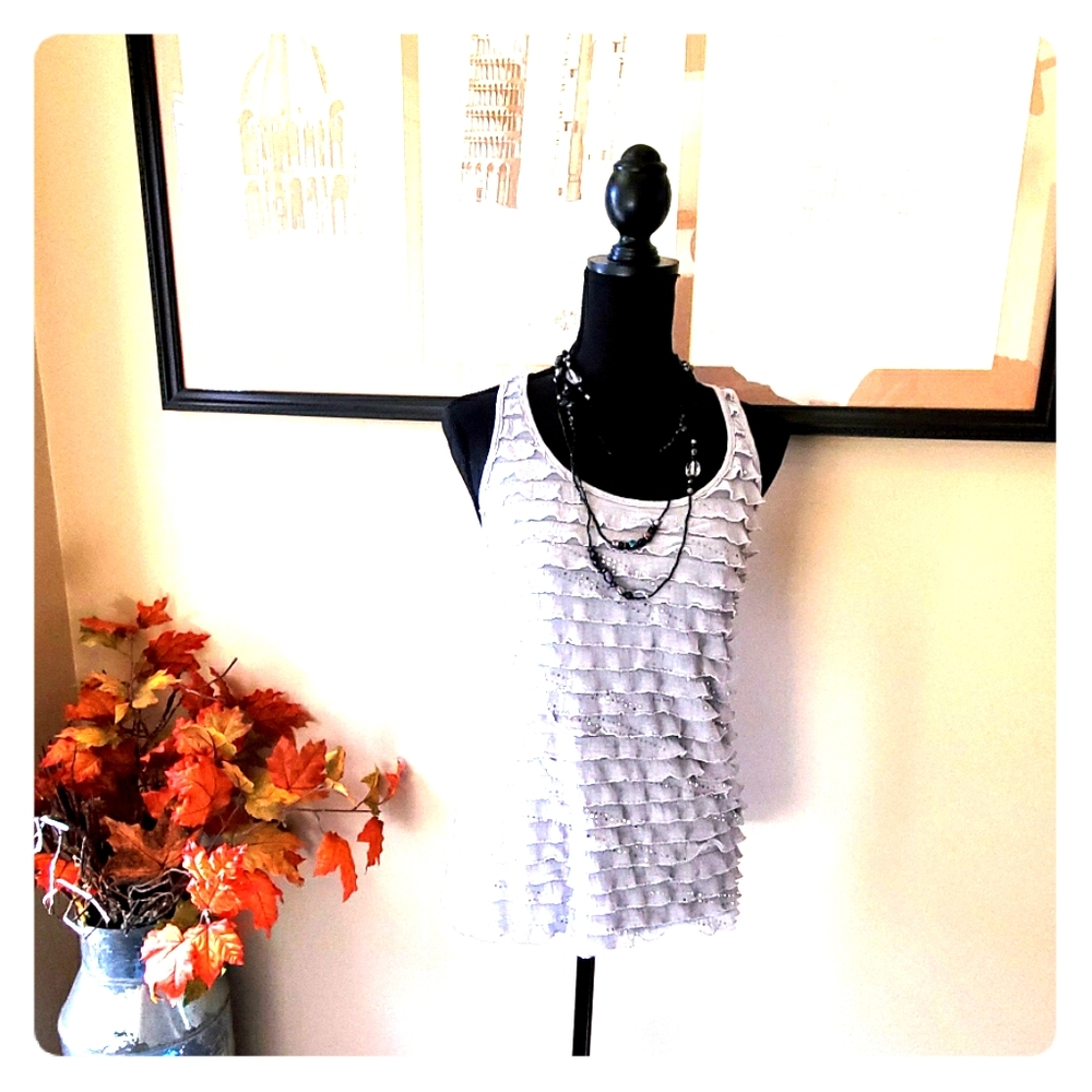 3/$25 Reposh: Grey and Silver Tank Size XL
